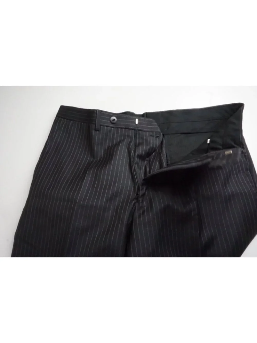 Sartoria Partenopea Charcoal Striped 2 Pc Suit Jacket Pant 50 EU NEW